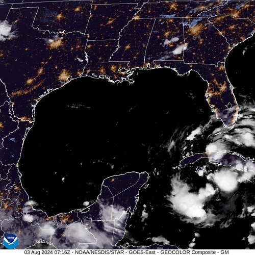 Satellite - Cuba/West - Sat 03 Aug 04:16 EDT