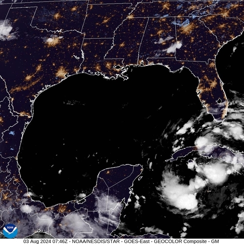 Satellite - Gulf of Mexico - Sat 03 Aug 04:46 EDT