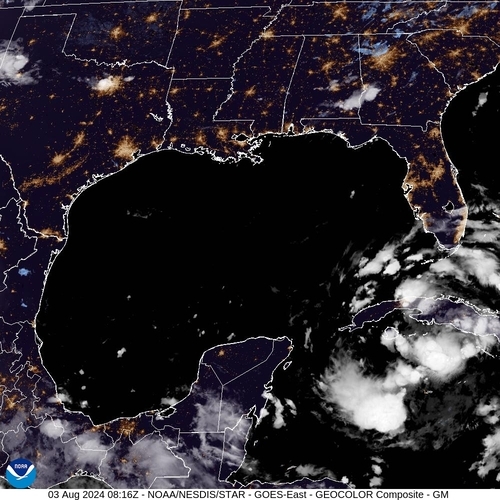 Satellite - Cuba/West - Sat 03 Aug 05:16 EDT