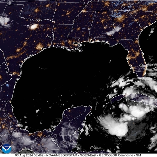 Satellite - Yucatan Strait - Sat 03 Aug 05:46 EDT