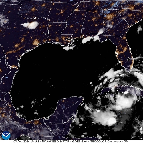 Satellite - Gulf of Honduras - Sat 03 Aug 07:16 EDT