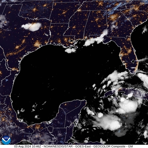 Satellite - Gulf of Honduras - Sat 03 Aug 07:46 EDT