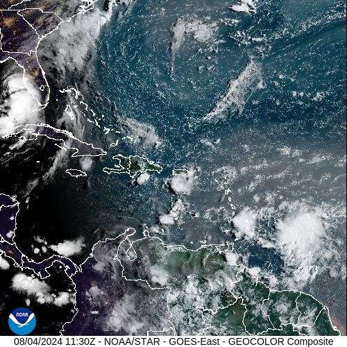 Satellite - Lesser Antilles - Sun 04 Aug 08:30 EDT