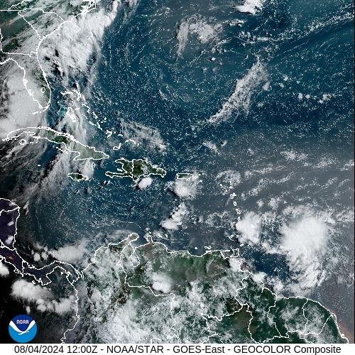 Satellite - Lesser Antilles - Sun 04 Aug 09:00 EDT