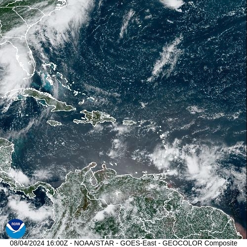 Satellite - Lesser Antilles - Sun 04 Aug 13:00 EDT