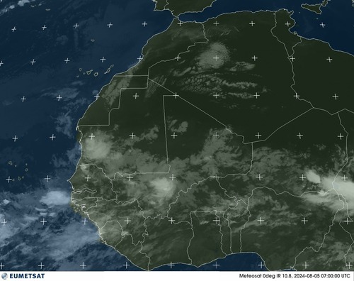 Satellite - Gulf of Guinea - Mon 05 Aug 04:00 EDT