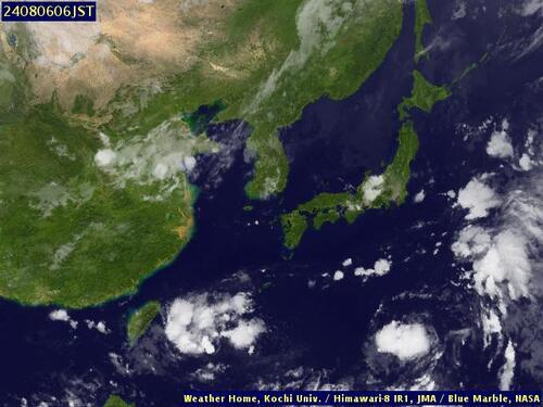 Satellite - Yellow Sea - Mon 05 Aug 19:00 EDT