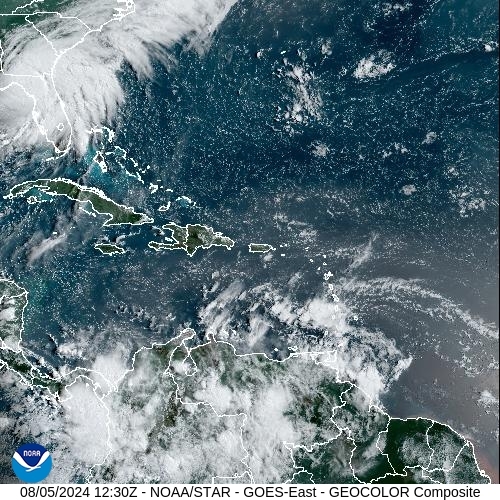 Satellite - Lesser Antilles - Mon 05 Aug 09:30 EDT