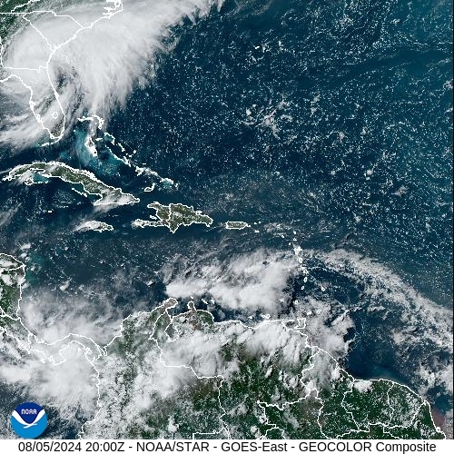 Satellite - Alizes Ouest - Mon 05 Aug 17:00 EDT