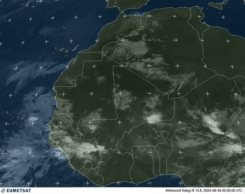 Satellite - Gulf of Guinea - Mon 05 Aug 23:00 EDT