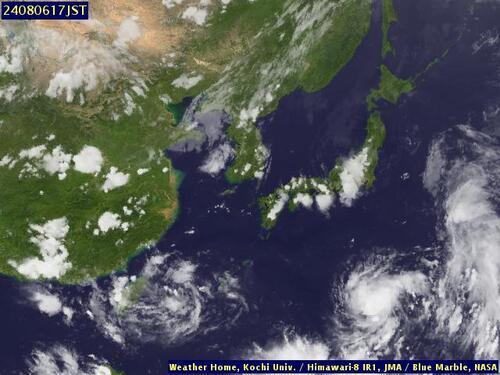 Satellite - East China Sea - Tue 06 Aug 06:00 EDT