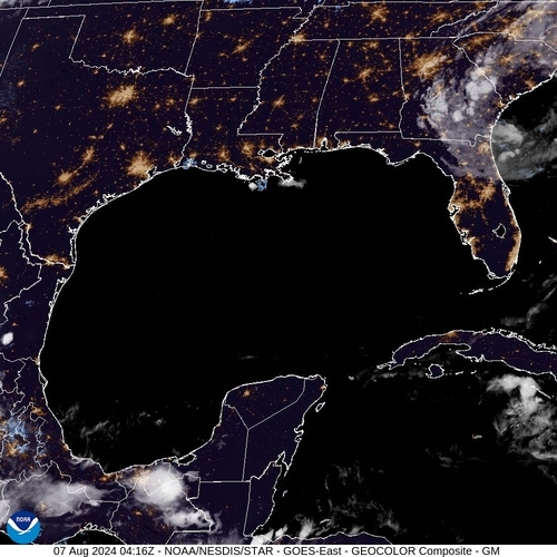 Satellite - Gulf of Honduras - Wed 07 Aug 01:16 EDT