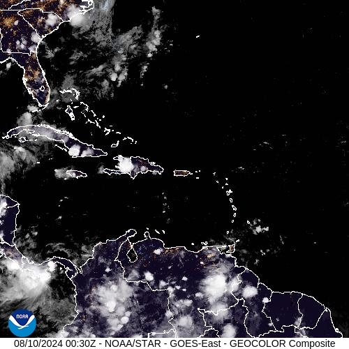 Satellite - Lesser Antilles - Fri 09 Aug 21:30 EDT