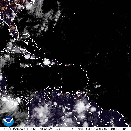 Satellite - Lesser Antilles - Fri 09 Aug 22:00 EDT