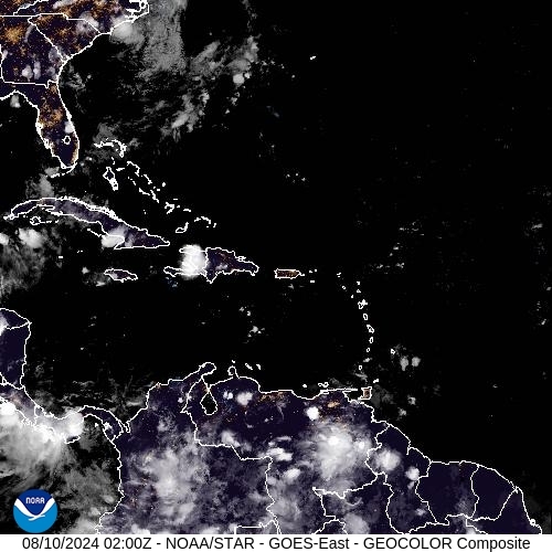 Satellite - Lesser Antilles - Fri 09 Aug 23:00 EDT