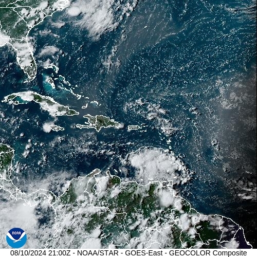 Satellite - Lesser Antilles - Sat 10 Aug 18:00 EDT