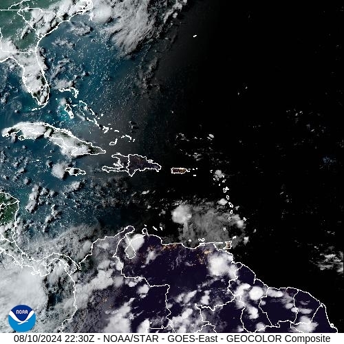 Satellite - Lesser Antilles - Sat 10 Aug 19:30 EDT