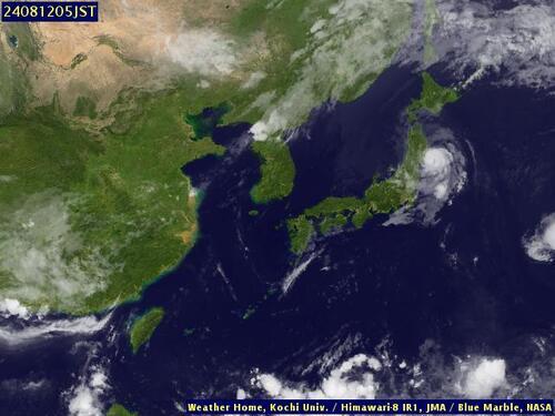 Satellite - Sea of Japan - Sun 11 Aug 18:00 EDT