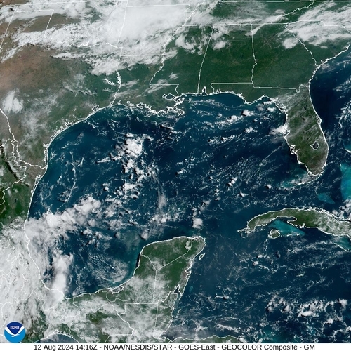 Satellite - Yucatan Strait - Mon 12 Aug 11:16 EDT