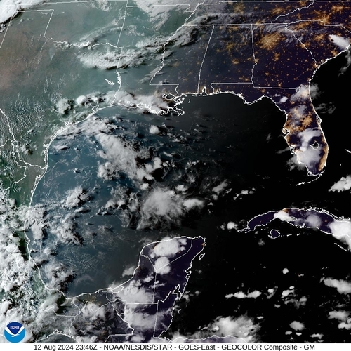 Satellite - Gulf of Honduras - Mon 12 Aug 20:46 EDT