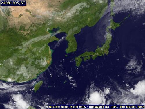 Satellite - Taiwan Strait - Mon 12 Aug 18:00 EDT