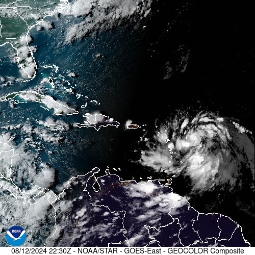 Satellite - Puerto Rico - Mon 12 Aug 19:30 EDT