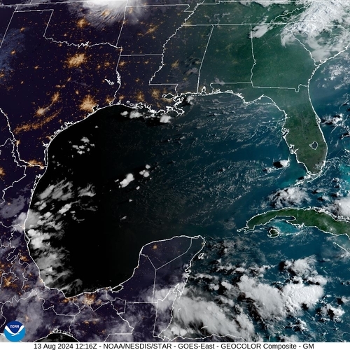 Satellite - Cuba/West - Tue 13 Aug 09:16 EDT