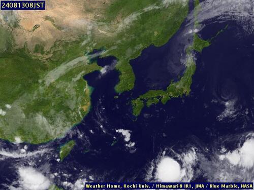 Satellite - East China Sea - Mon 12 Aug 21:00 EDT