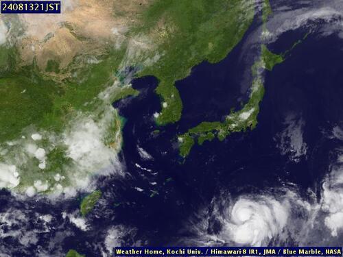 Satellite - East China Sea - Tue 13 Aug 10:00 EDT