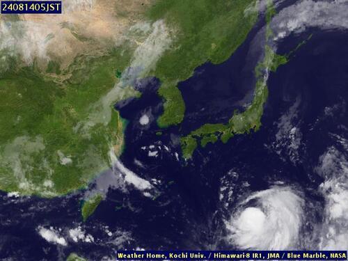 Satellite - Yellow Sea - Tue 13 Aug 18:00 EDT