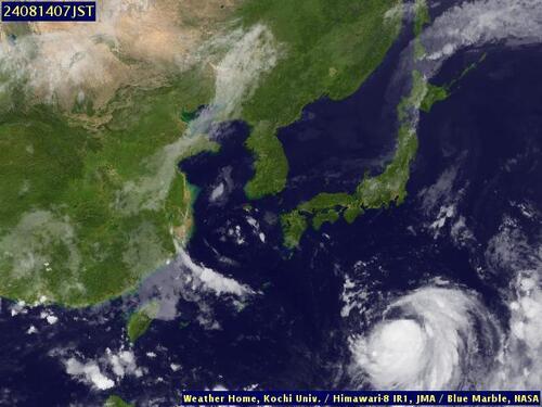 Satellite - East China Sea - Tue 13 Aug 20:00 EDT