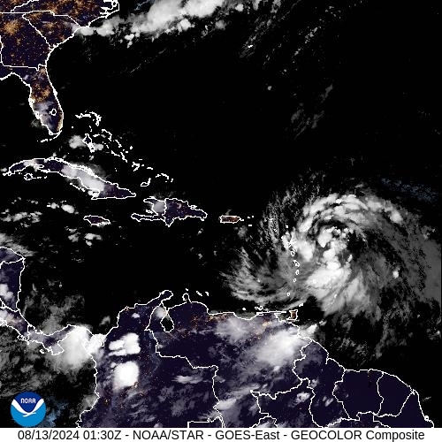 Satellite - Jamaica - Mon 12 Aug 22:30 EDT