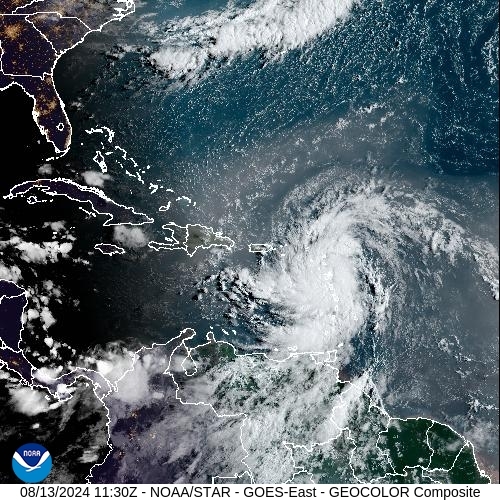 Satellite - Jamaica - Tue 13 Aug 08:30 EDT