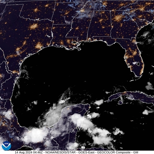 Satellite - Yucatan Strait - Wed 14 Aug 01:46 EDT