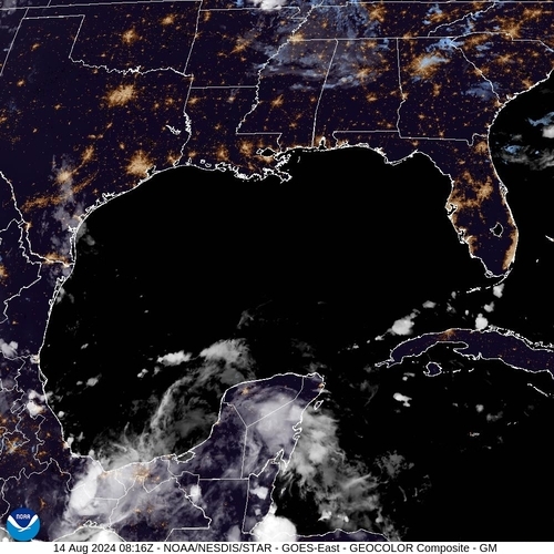 Satellite - Yucatan Strait - Wed 14 Aug 05:16 EDT