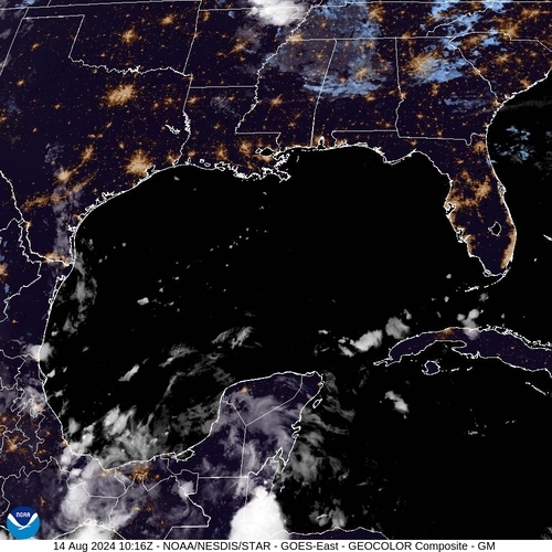 Satellite - Gulf of Mexico - Wed 14 Aug 07:16 EDT