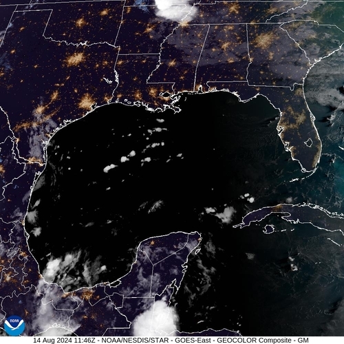 Satellite - Gulf of Mexico - Wed 14 Aug 08:46 EDT