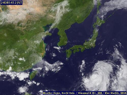 Satellite - East China Sea - Wed 14 Aug 01:00 EDT