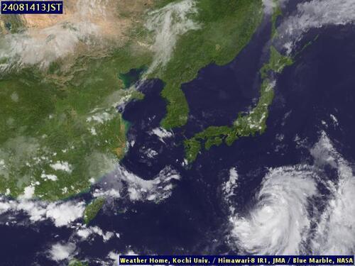 Satellite - Yellow Sea - Wed 14 Aug 02:00 EDT