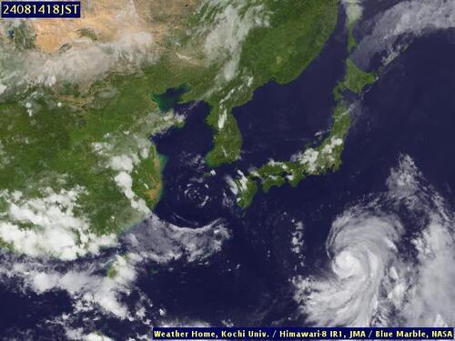 Satellite - East China Sea - Wed 14 Aug 07:00 EDT