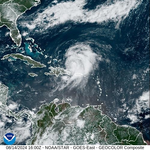 Satellite - Cuba/East - Wed 14 Aug 13:00 EDT