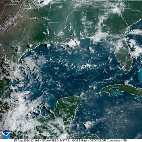 Satellite - Gulf of Honduras - Thu 15 Aug 10:16 EDT