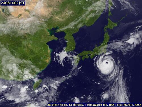 Satellite - East China Sea - Thu 15 Aug 15:00 EDT