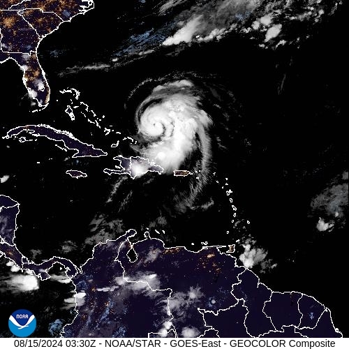 Satellite - Puerto Rico - Thu 15 Aug 00:30 EDT