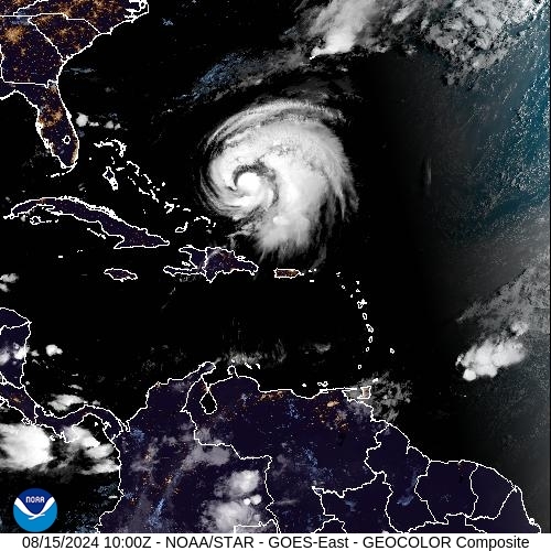 Satellite - Cuba/East - Thu 15 Aug 07:00 EDT