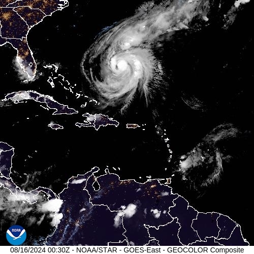 Satellite - Lesser Antilles - Thu 15 Aug 21:30 EDT