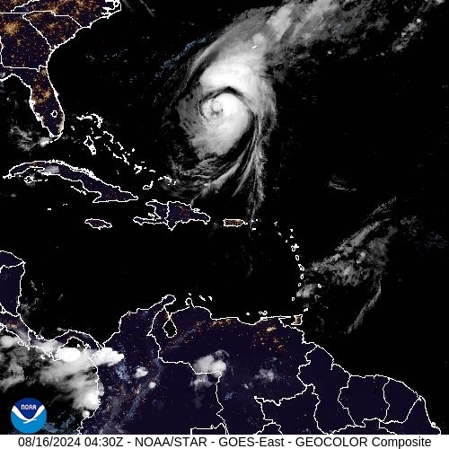 Satellite - Lesser Antilles - Fri 16 Aug 01:30 EDT