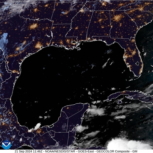 Satellite - Gulf of Honduras - Sat 21 Sep 08:46 EDT