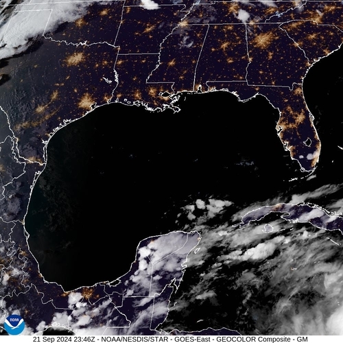 Satellite - Gulf of Honduras - Sat 21 Sep 20:46 EDT