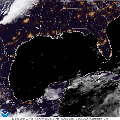 Satellite - Yucatan Strait - Sun 22 Sep 00:46 EDT